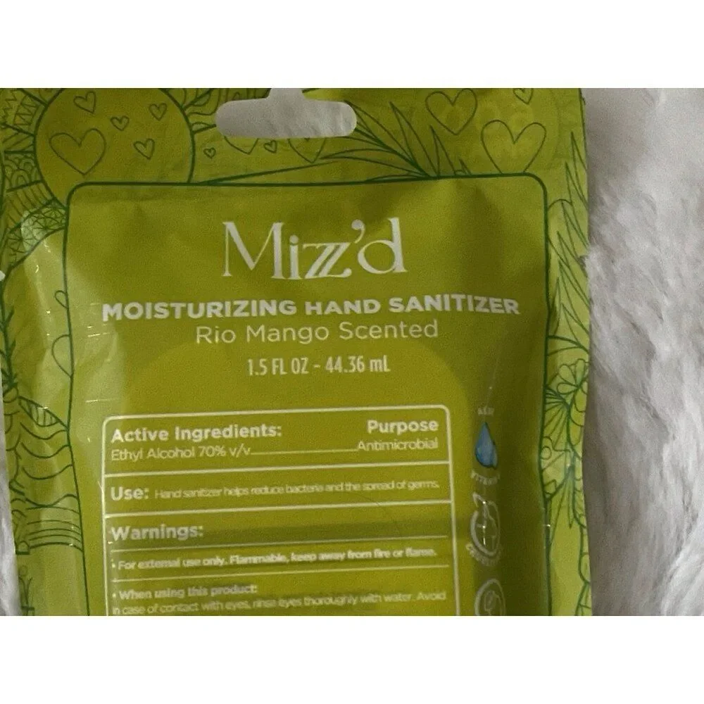 Mizzz’d Scented Hand Sanitizer Spray 1.5 Fl Oz‎ Rio Mango Moisturizing NEW